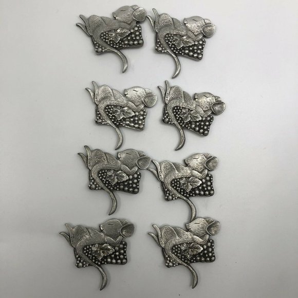 Lindsey Clair  Pewter Mouse Cheese Markers Sign Charcuterie Board Sharp Cheese - Picture 3 of 5